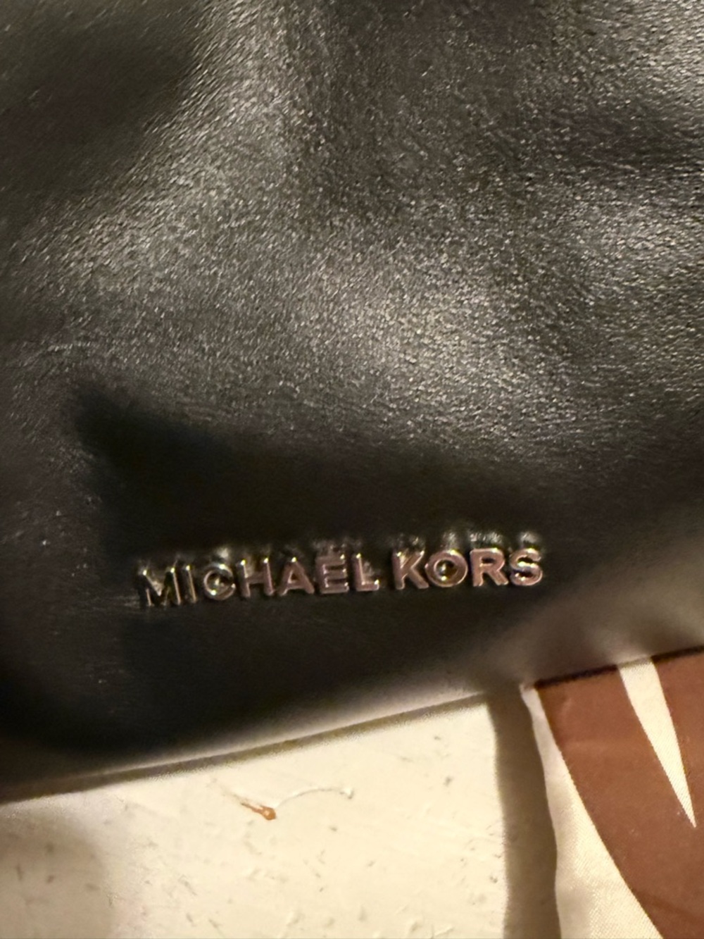 Michael Kors Black Leather Shoulder Hobo with Chain-Trim EUC - Picture 5 of 11